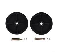 Paquete de 2 ruedas de cubierta con hardware de 4-3/4 pulgadas ruedas de plástico para Troy-Bilt para CADET para cortacésped CRAFTSMAN de 32 a 48 pulgadas modelos 112-0337