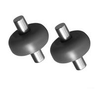 Paquete de 2 ruedas de repuesto para aspiradora Tineco Floor 3 S3 Breeze Ifloor 3 Ifloor Breeze - Ruedas giratorias de metal de plástico robusto, 13,5 x 12 x 6 mm, color negro y plateado