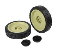 Paquete de 2 ruedas motrices para modelos de cortacésped para HRJ216 HRJ215 HRJ196 delanteras y traseras con cubiertas de buje para un mejor rendimiento (trasero)