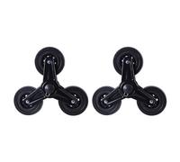 Paquete de 2 ruedas plegables para carrito de la compra, materiales de goma resistentes, accesorio portátil de repuesto para carritos de escalada de escaleras, rueda de carrito de compras