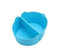 Paquete de 2 separadores de silicona para olla de cocción lenta para olla de 6 cuartos de galón, antiadherente, reutilizable, cámara de cocción doble, juego de color negro y gris (azul)