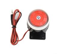 Paquete de 2 sirenas de alarma para interiores con cable de 12 V, 120 dB de alto decibelio para bocina, 3,8 kHz para frecuencia, construcción de metal y ABS, compatible con sistemas de alarma de
