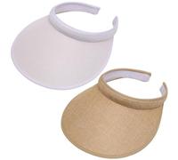 Paquete de 2 sombreros de visera ancha para mujeres y hombres, visera grande con clip, protección UV, deportes al aire libre, golf, playa, gorra, 6 7/8/7 1/2