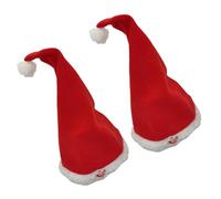Paquete de 2 sombreros musicales de Papá Noel bailando, funciona con pilas, oscilación automática, fiesta de Navidad, música integrada para reuniones familiares, canto, baile, Papá Noel