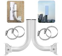 [Paquete de 2] Soporte de puente inalámbrico universal para exteriores / Montaje en pared J para punto de acceso AP punto a punto al aire libre para antena/cámara de seguridad de edificio a montaje de