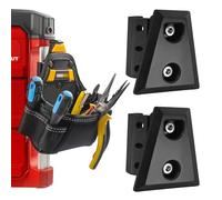 Paquete de 2 soportes Cliptech para bolsa ToughBuilt ClipTech, soporte de bolsa de herramientas que se monta directamente en la caja de herramientas, clips de riel de esquina incluyendo