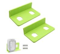 Paquete de 2 soportes de batería de 18 V para montaje en pared, estante de almacenamiento de plástico ABS para Ryobi ONE+ P102 P103, organizador verde para taller de garaje