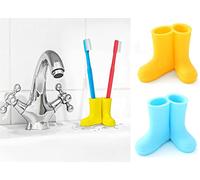 Paquete de 2 soportes de cepillo de dientes de silicona para botas de lluvia, soporte de cepillo de dientes perfecto para tu baño, soporte de cepillo de dientes para niños, accesorio de baño multiusos