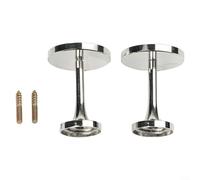 Paquete de 2 soportes de cortina hechos de aleación de hierro resistente para cortinas ligeras, ofreciendo un apoyo fiable y estilo clásico para el hogar (plata brillante)