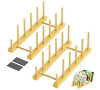 Paquete de 2 soportes de exhibición de rompecabezas - Soporte de madera de 5 ranuras para rompecabezas terminados, organizador de almacenamiento de mesa, soporte vertical de exhibición de libros y