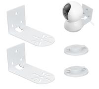 Paquete de 2 soportes de pared de metal para cámara compatibles con cámaras de seguridad Tp-Link Tapo TC70/C210/C200/C220, Kasa Ec70/Kc410s, soporte de montaje en techo con tornillos y anclajes para