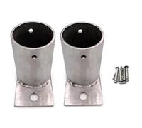 Paquete de 2 soportes de poste/base de fijación para madera/hormigón, se adapta a postes redondos de 25 a 200 mm, anclajes de suelo duraderos para una instalación segura