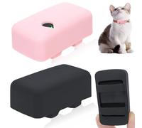 Paquete de 2 soportes de silicona compatibles con el mini rastreador de gatos Tractive, etiqueta de cubierta de accesorios de goma, funda segura y resistente para buscador GPS para collar de perro y