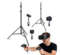 Paquete de 2 soportes de trípode VR para estación base HTC Vive, soporte de sensor de fisura, aleación de aluminio, soporte de estación base de realidad virtual, accesorios de soporte de estación base