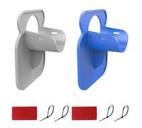 Paquete de 2 soportes de tubo de piscina ABS y soporte de manguera para tubo de 38 mm, accesorio al aire libre para evitar la flacidez, fácil instalación, gris y azul (gris + azul)