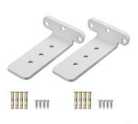 Paquete de 2 soportes en L de acero resistentes montados en la pared, soporte triangular flotante para estanterías, ahorro de espacio, soportes de almacenamiento para el hogar, oficina, estantería y