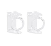 Paquete de 2 soportes multiusos para barra de cortina, soportes adhesivos de montaje en pared para postes, toallas, solución para colgar en la pared, gancho transparente