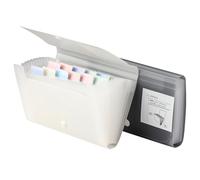 Paquete de 2 soportes para archivos de acordeón A6 con 13 bolsillos, impermeables de polipropileno para recibos y documentos con etiquetas para oficina, hogar y escuela