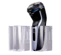 Paquete de 2 soportes para maquinilla de afeitar eléctrica para ducha, organizador de almacenamiento autoadhesivo para afeitadora con parte inferior de secado rápido, soporte de pared de baño para