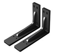 Paquete de 2 Soportes Pared Acero Inoxidable para Muebles TV, Bastidor Soporte Triangular Alta Resistencia, Fijación Hierro en Ángulo Recto(8-inch)