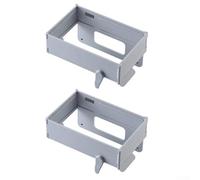 Paquete de 2 soportes plegables para bolsas de basura, organizador de basura para colgar sobre la puerta del armario, organizador para cocina, baño, soporte de plástico para bolsas de basura que