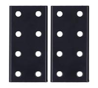 Paquete de 2 tableros para juntas de 8 orificios |Placa de unión rectangular de aleación de aluminio para marcos de mesa/cama |Soportes de muebles a prueba de oxidación para