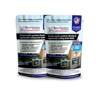 Paquete de 2 tabletas limpiadoras de campo de drenaje por Dr Pooper. Limpia tanques sépticos y campos de drenaje de obstrucciones resistentes, escoria, lodos y elimina olores rápidamente: sistemas