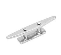 Paquete de 2 tacos para barcos con base abierta de 4/5/6 pulgadas, tacos de acero inoxidable con parte superior plana y baja, tacos de cuerda de grado marino para muelle, kayaks, (150 mm/6 pulgadas)