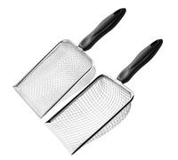 Paquete de 2 tamices de Tierra de jardín, coladores de abono de Arena de jardinería con asa, Dos tamices de jardín para Tierra y Piedras, Malla de 3,8/5 mm, Pala de tamiz de Suciedad