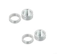 Paquete de 2 tapas de extremo de mango de fitness de 25 mm de aleación de aluminio para equipos de gimnasio, máquina de cable, mancuernas, accesorios de levantamiento de pesas, color plateado