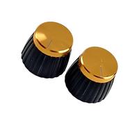 Paquete de 2 tapas para perilla de guitarra, fácil instalación, botones de volúmenes, botones de control de graves, textura para cambios rápidos, volúmenes de guitarra, potenciómetro