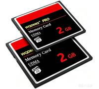 Paquete de 2 tarjetas de memoria CF de 2 GB de alto rendimiento industrial CF tipo I para equipos industriales y cámaras digitales vintage