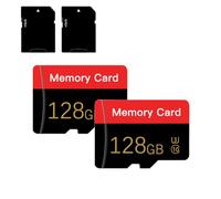 Paquete de 2 tarjetas de memoria micro de 128 GB con adaptador C10/U3/UHS-I/A1 TransFlash, tarjeta TF para cámara, smartphone, tablet, drone (rojo 128 GB x 2)