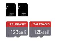 Paquete de 2 tarjetas micro SD de 128 GB, clase 10, tarjeta TF de velocidad rápida con adaptador SD para tableta/teléfono móvil/cámara/audio de coche/consola de juegos (2 unidades de 128 GB)