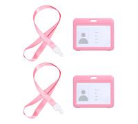 Paquete De 2 Tarjeteros De Trabajo, Con Correa Para El Cuello, Tarjetero Transparente De Doble Cara, Tarjetero Impermeable, Se Puede Utilizar Para Tarjetas De Trabajo, Etc.