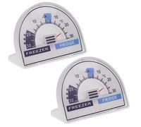 Paquete de 2 termómetros para frigorífico y congelador con zonas de temperatura recomendadas