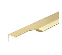 Paquete de 2 tiradores de armario,tiradores de muebles modernos ocultos,tiradores invisibles con 4 tornillos,200mm,300mm,600mm tiradores de borde de dedo,cocina,armario,BrushedGold-500mm/19.7in