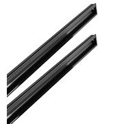 Paquete de 2 Tiradores empotrados Cuadrado y deslizantes Ranurado Manijas ocultos de Aleación de aluminio Tirador para cajón Armario Perilla Gabinete,Negro mate (800mm)