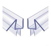Paquete de 2 tiras de sellado inferior para puerta de ducha, 20 pulgadas de largo, material de policarbonato para barrido de vidrio ultra transparente para puertas de ducha de 3/8 pulgadas de grosor