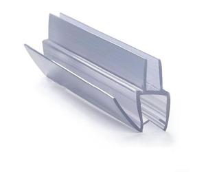 Paquete de 2 tiras transparentes de sellado de puerta de ducha de 50 cm, 6 mm, 8 mm, 10 mm, 12 mm, deflector de agua de repuesto para puertas de vidrio, tapón de fugas de baño, no es necesario, fácil
