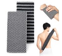 Paquete de 2 Toallas Exfoliantes, Limpiador Corporal Exfoliante, Esponja de Lavado de Lufa, Suave áspera Exfoliante de Espalda
