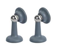 Paquete de 2 topes magnéticos para puerta, 3M, autoadhesivos, fuertes, magnéticos, zócalos, protectores de puerta para el hogar, patio, oficina (gris)