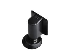 Paquete de 2 topes magnéticos para puerta autoadhesivos montados en el suelo, paquete de 2 magnéticos adecuados para baño y oficina, lo que permite una instalación sin complicaciones (negro)