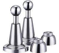 Paquete de 2 topes magnéticos para puerta de acero inoxidable para montaje en pared (paquete de 2)