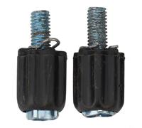 Paquete de 2 tornillos M5 roscados para ajuste de cable de engranaje de bicicleta para desviador de tubo descendente, acero y ABS, perno de afinación negro para carretera para MTB para cable de cambio