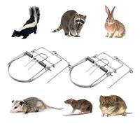 Paquete de 2 trampas de ratón de Trampa de Animales pequeños, Jaula de timón de Trampa de Primavera, Traje para Ratas, Reutilizable