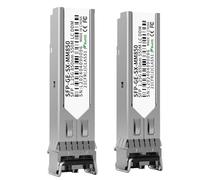 Paquete de 2 transceptores LC multimodo 1000Base-SX SFP de 1.25G, MMF de 850 nm, rango de 550 m, compatible con Cisco SFP-GE-S, Meraki MA-SFP-1GB-SX, Ubiquiti UF-MM-1G, Mikrotik, TP-Link, Netgear,