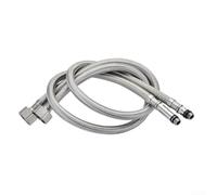 Paquete de 2 tubos de manguera flexibles de acero inoxidable resistentes para grifos mezcladores de fregadero, antiestallidos para tubo de agua trenzado con extremos de tuerca sueltos, 1/2 pulgada