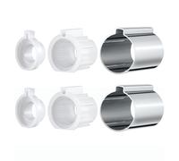Paquete de 2 tubos de parada y límite de temperatura con válvulas de grifo, cartuchos de acabado cromado, fácil configuración, accesorios de baño