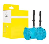 Paquete de 2 tubos interiores de bicicleta TPU para MTB de 27.5 29 pulgadas, para válvula Presta, resistente al desgaste y portátil azul (29 x 1.95-2.8)